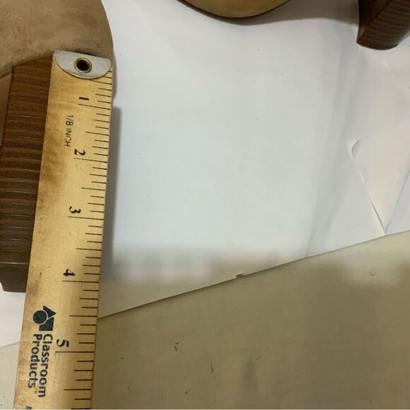 Sam Edleman Yarin Suede Camel Peeptoe Booties 10.5M - Picture 10 of 12